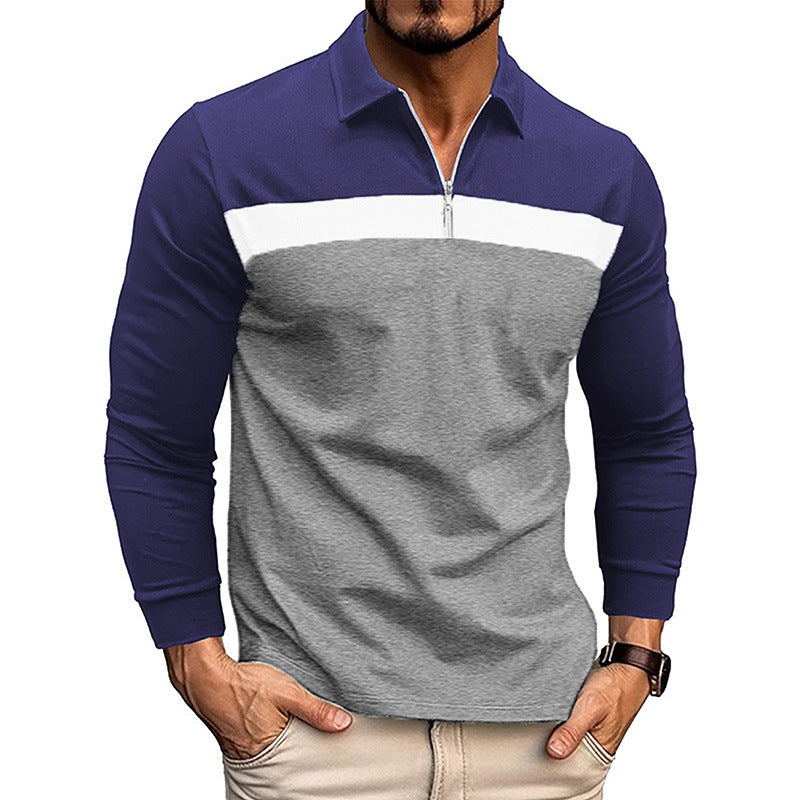 Herren Sportliches Langarmshirt mit Reißverschluss EB
