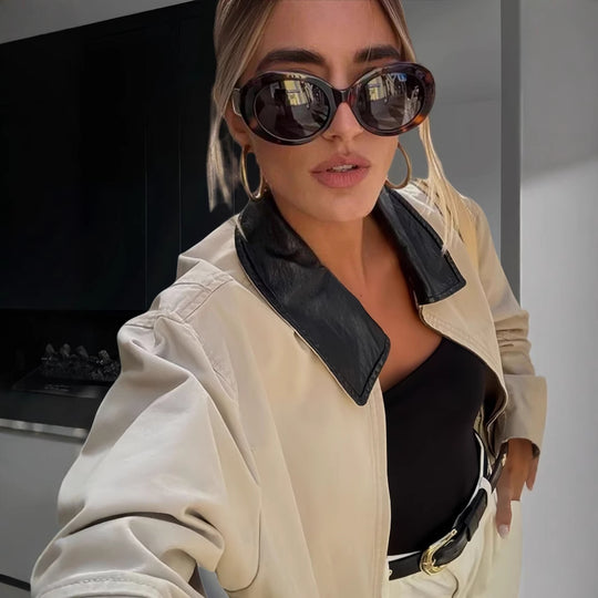 Damen Modische Übergangsjacke mit lässigem Schnitt und eleganten Details EB