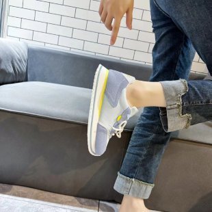 Damen sportliche Sneakers mit atmungsaktiver Mesh-Oberfläche und stabiler Sohle EB
