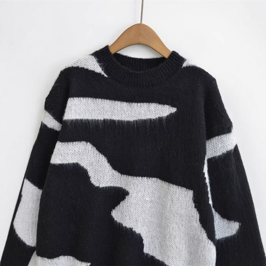 Damen Pullover mit modernem Grafikmuster EB
