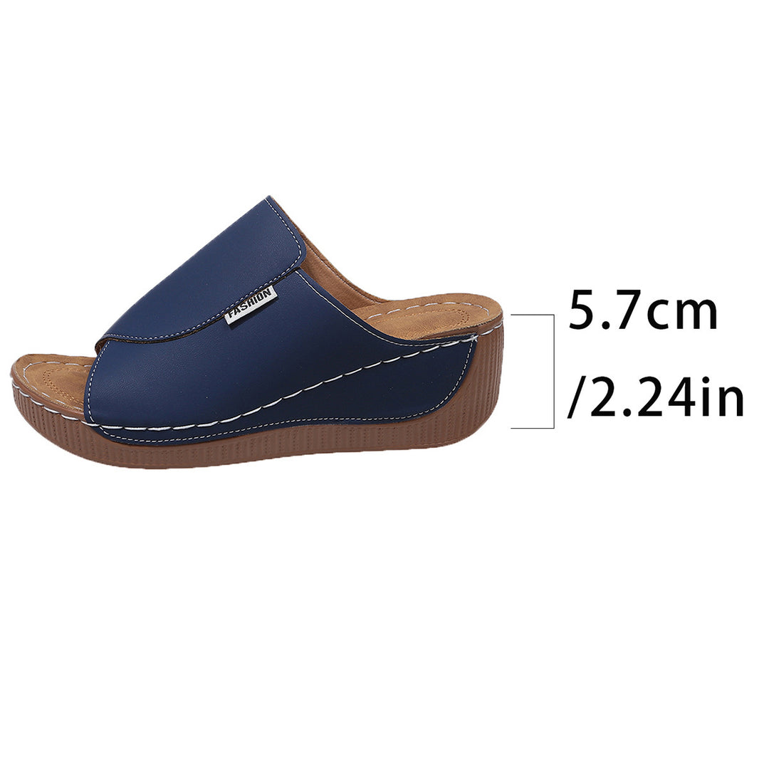 Damen  Slip-On Keil-Mules mit ergonomischem Memory-Fußbett und leicht profilierter Laufsohle EB