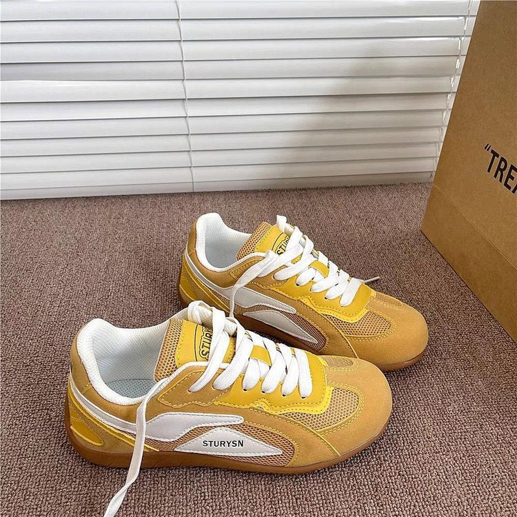 Damen Komfortable Sneaker mit atmungsaktiver Oberflächenstruktur und gepolsterter Innensohle EB