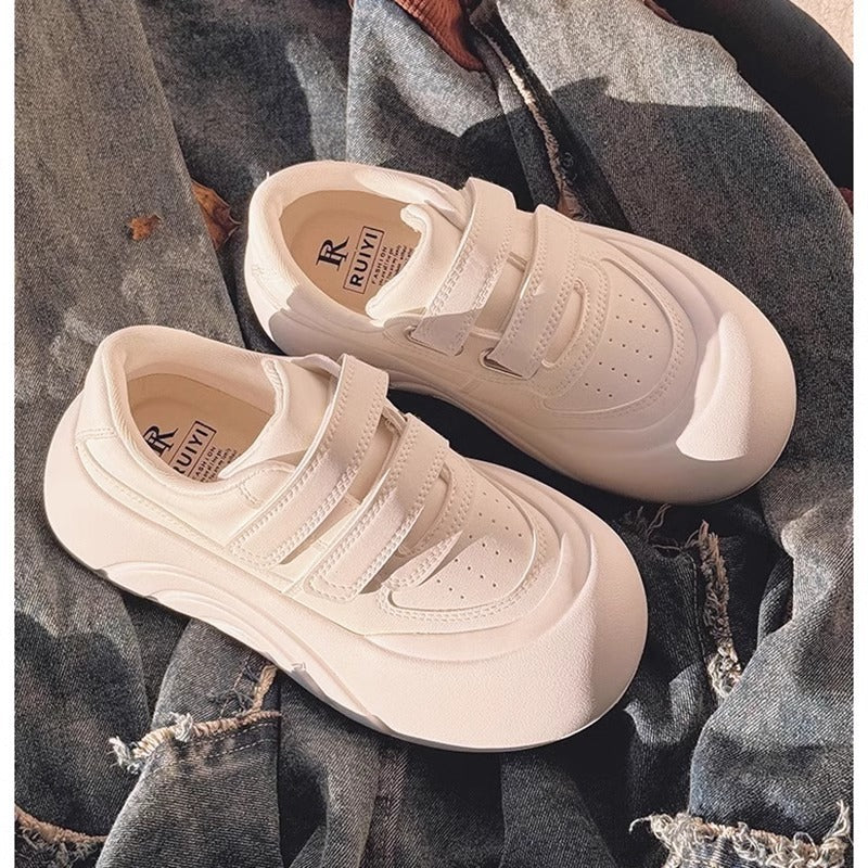 Damen Komfortable Sneaker mit verstellbarem Klettverschluss und gepolsterter Sohle EB