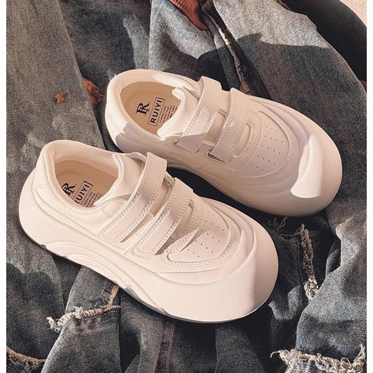 Damen Komfortable Sneaker mit verstellbarem Klettverschluss und gepolsterter Sohle EB