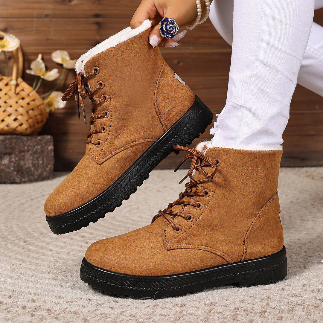 Damen Warm Gefütterte Winterstiefel EB