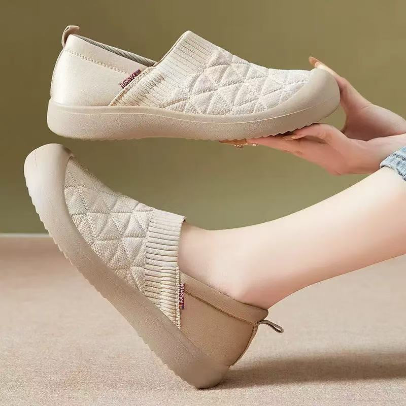 Damen Atmungsaktive Slip-On Freizeitschuhe mit rutschfester Sohle EB