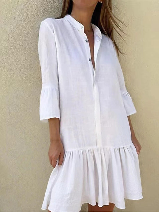 Damen Hemdkleid mit Rüschen EB