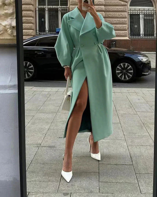 EB | Mantel Doppelbreasted Übergröße Ärmel Maßgeschneiderte Passform Elegant & Chic