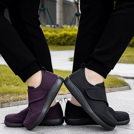Damen Sportliche Klett-Schuhe mit atmungsaktivem Netzgewebe EB