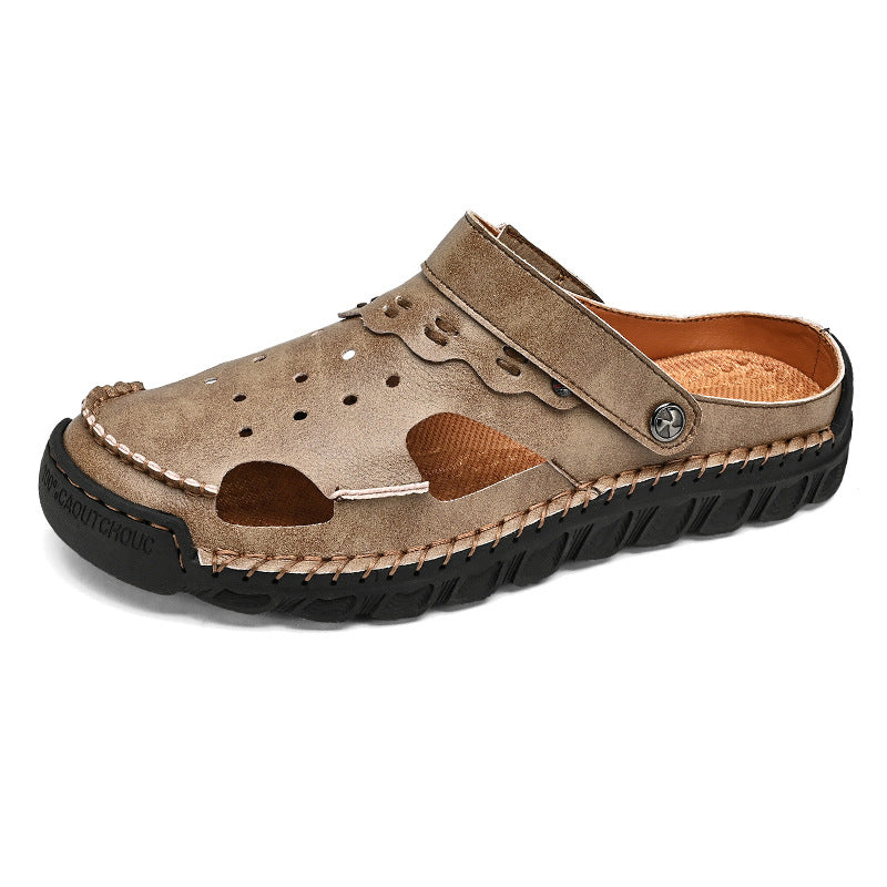 Damen Sommerliche offene Ledersandalen mit atmungsaktiver Oberstruktur EB
