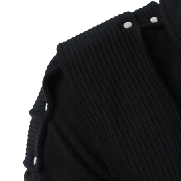 Herren stylischer Hoodie mit innovativem Kragen und praktischen Taschen EB