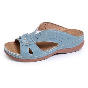 Damen Komfortable Clogs mit floralem Cut-Out-Design EB