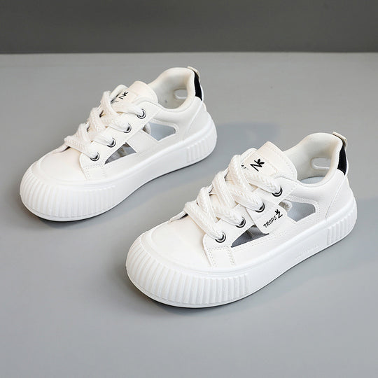 Damen Sportliche Sneaker mit atmungsaktiver Obermaterialstruktur und stoßdämpfender Sohle EB