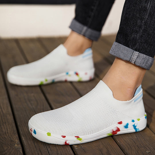 Damen Atmungsaktive Sneaker mit flexiblem Strickdesign und rutschfestem Profil EB