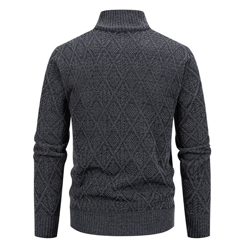 Herren modische Strickjacke mit strukturierter Oberfläche EB