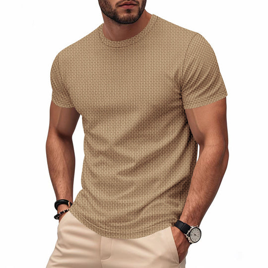 Herren Atmungsaktives Kurzarm-T-Shirt mit stylischem Reißverschluss EB