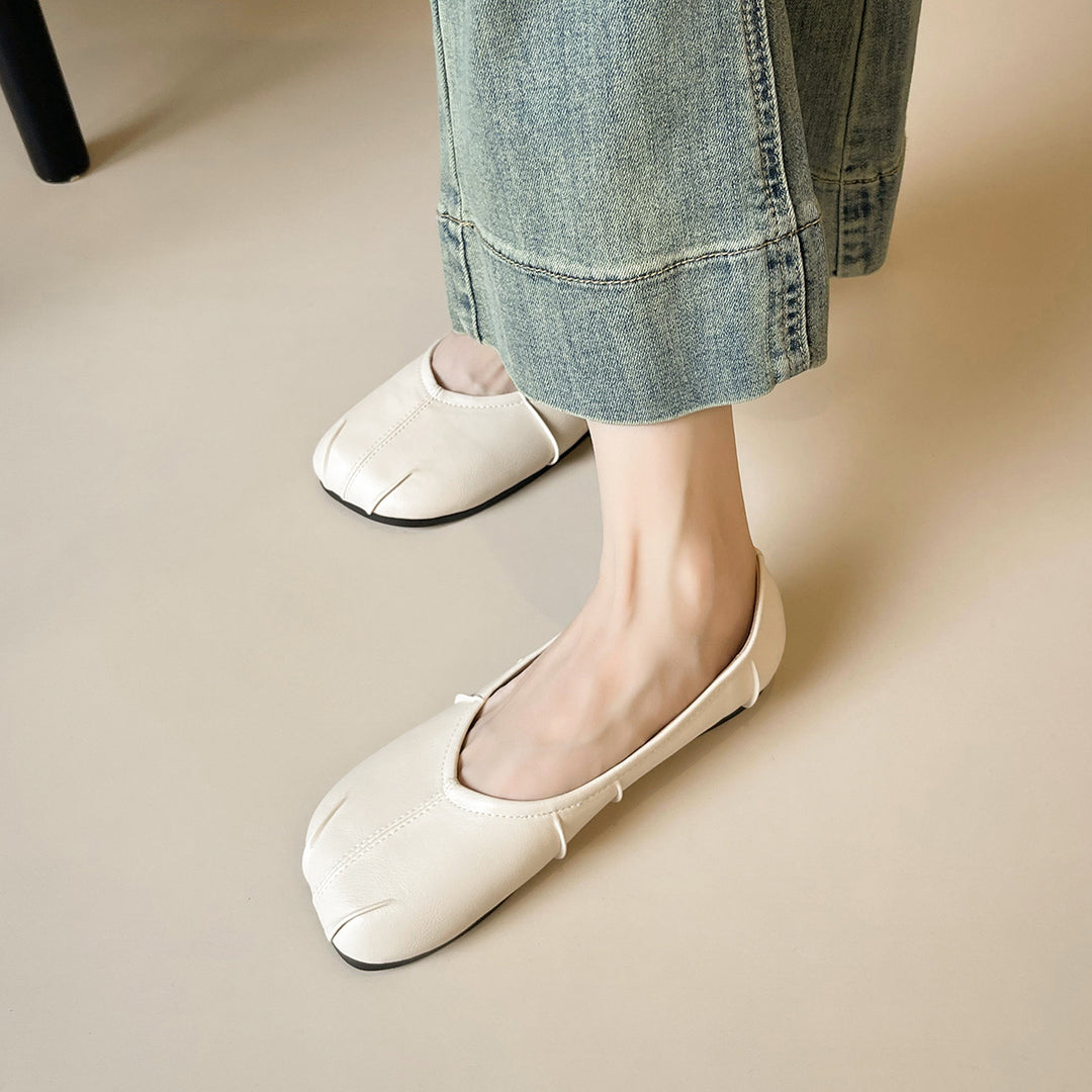 Damen Ballerinas mit einzigartigem Faltendesign EB