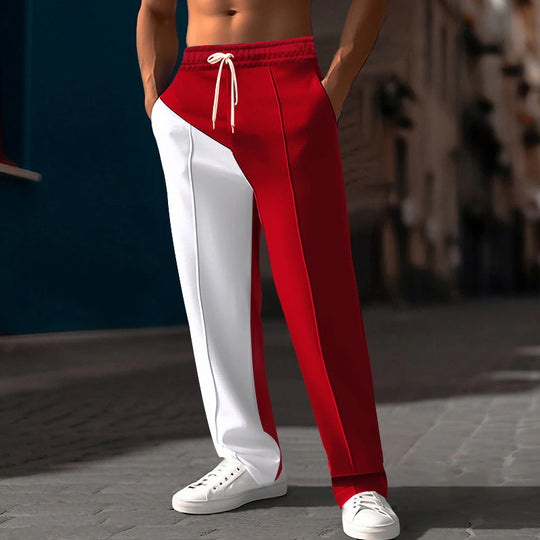 Herren nan sportliche Jogginghose mit asymmetrischem Schnitt und elastischem Bund EB