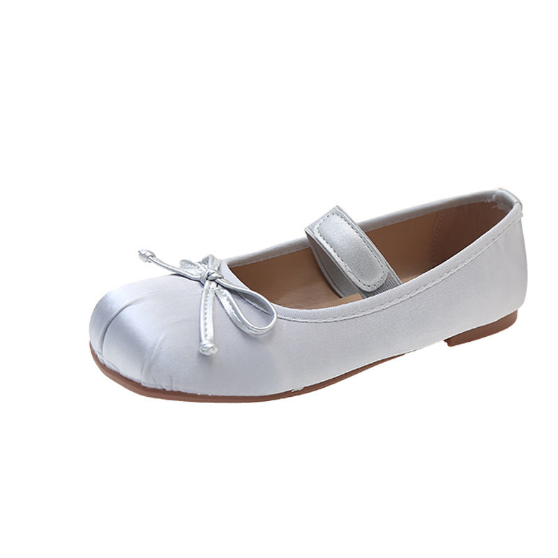 Damen elegante Ballerinas mit verstellbarem Riemen und Schleifenverzierung EB