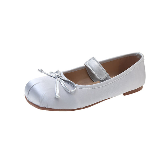 Damen elegante Ballerinas mit verstellbarem Riemen und Schleifenverzierung EB
