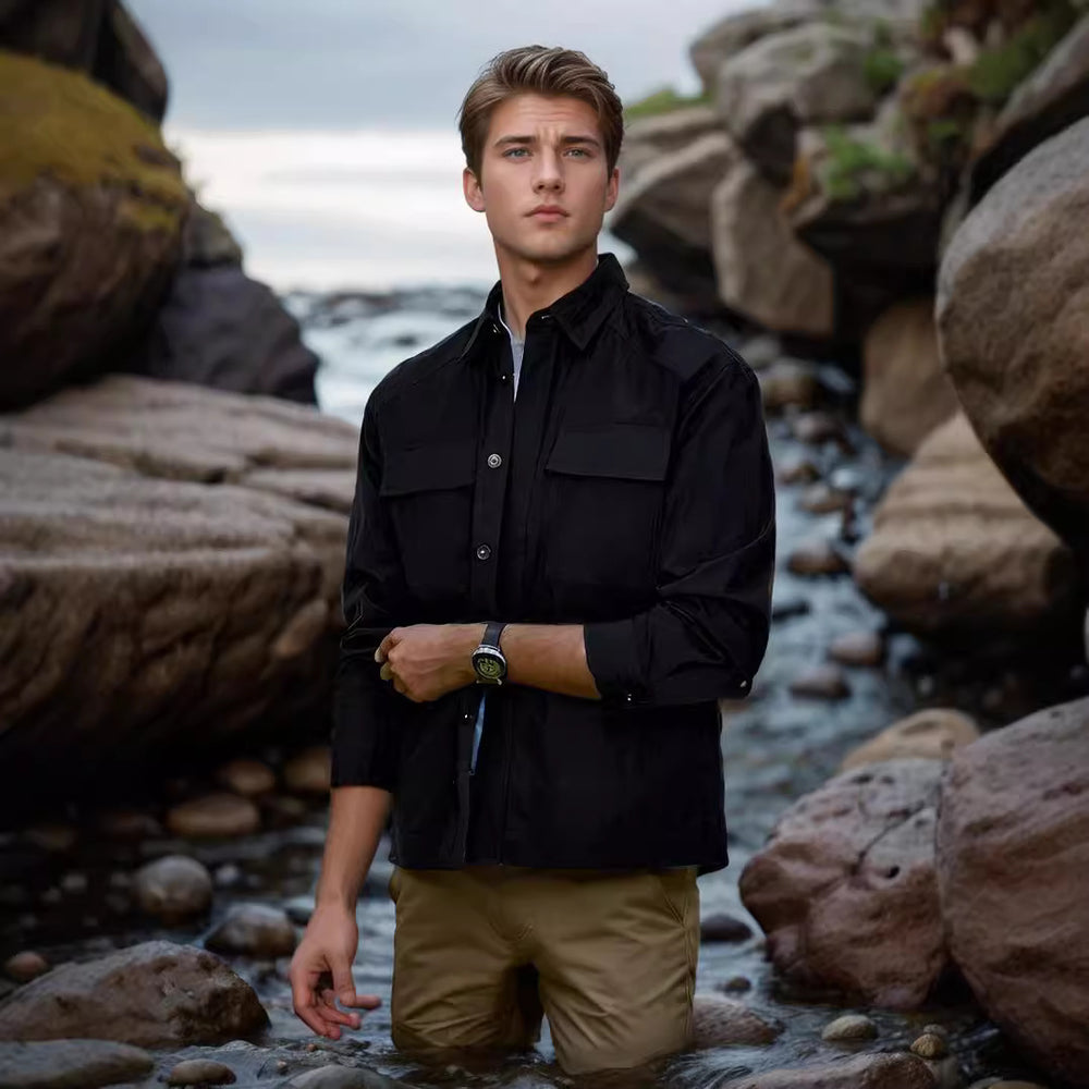 Herren lässige Sommerjacke mit Windschutz EB