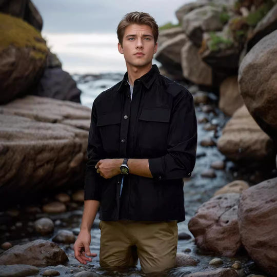 Herren lässige Sommerjacke mit Windschutz EB