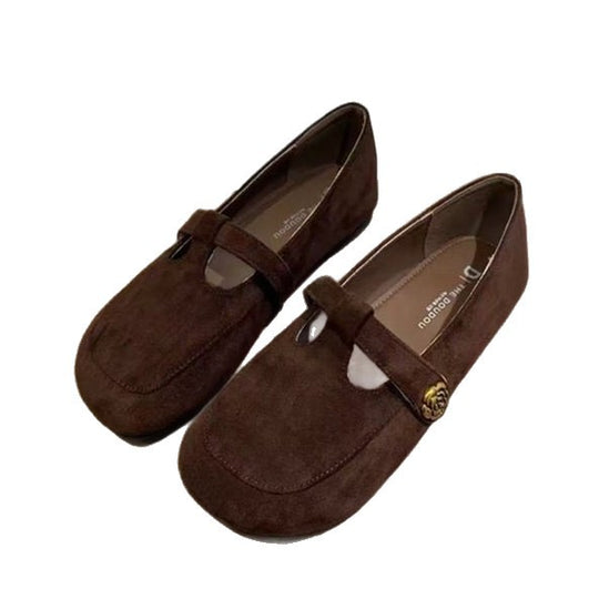 Damen Ballerinas mit modischem Riemchen und eleganter Schnallenverzierung EB
