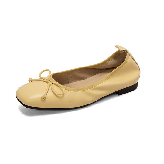 Damen Bequeme und stilvolle Ballerinas mit Schleifenakzent EB