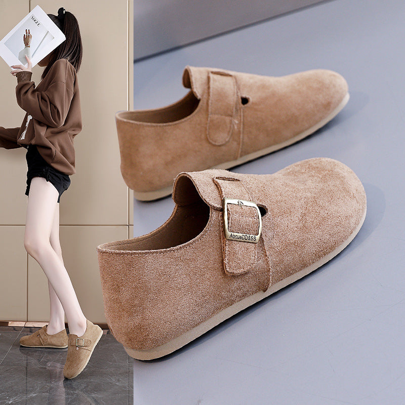 Damen Komfortable Slipper mit praktischem Klettverschluss EB