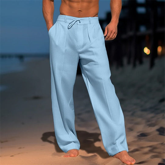 Herren elegante Freizeithose mit legerem Schnitt und verstellbarem Bund EB