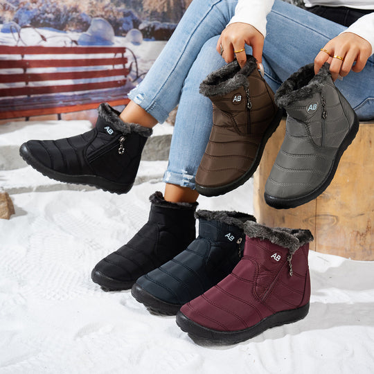 Damen Winterstiefel mit praktischem Reißverschluss und kuscheligem Innenfutter EB