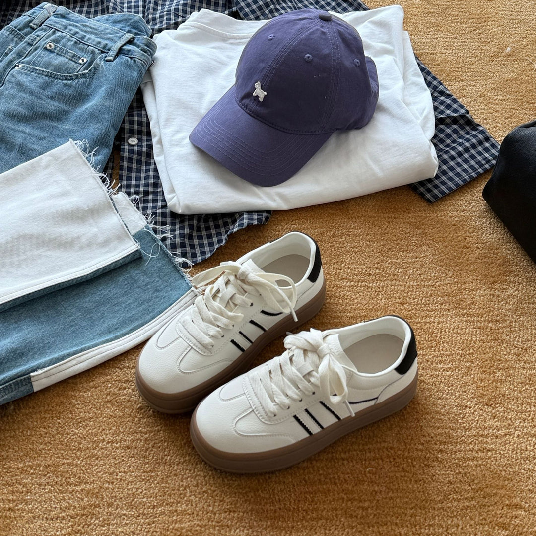 Damen Komfortable und trendige Sneaker mit vulkanisierter Gummisohle EB