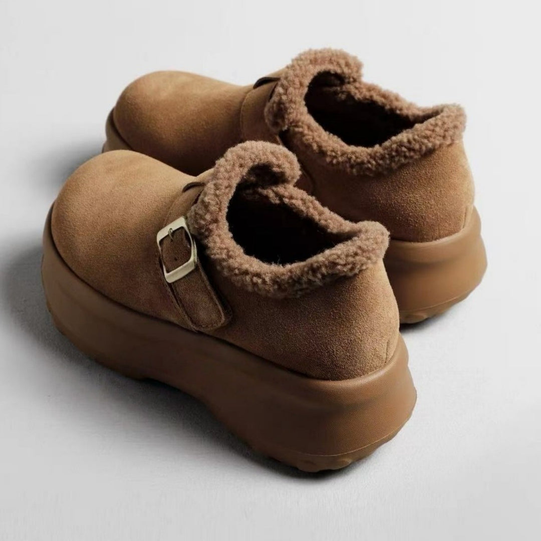 Damen Komfortable Clogs mit elegantem Kunstfellfutter EB
