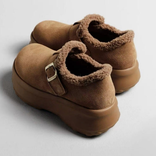 Damen Komfortable Clogs mit elegantem Kunstfellfutter EB