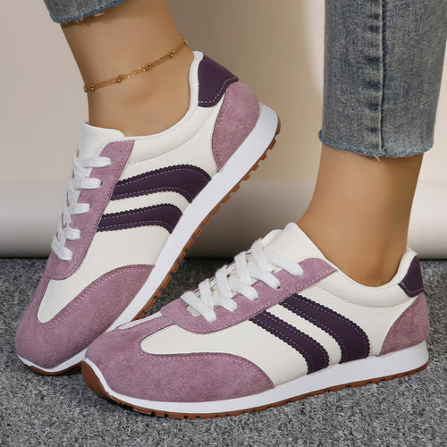 Damen Retro-Laufschuhe mit eleganten Akzenten und komfortabler Dämpfung EB