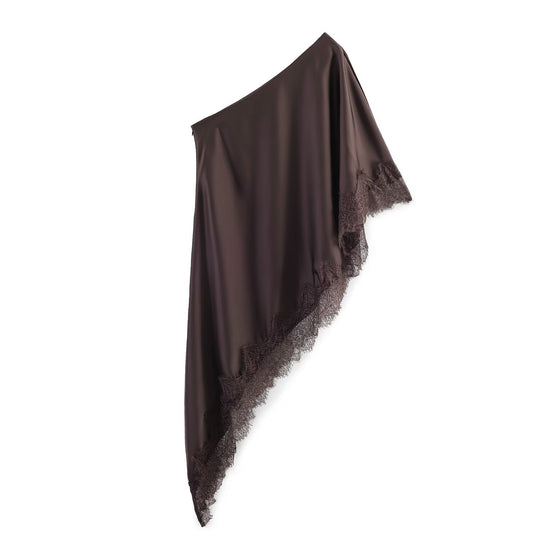 Damen Schal mit luxuriösem Spitzenbesatz EB