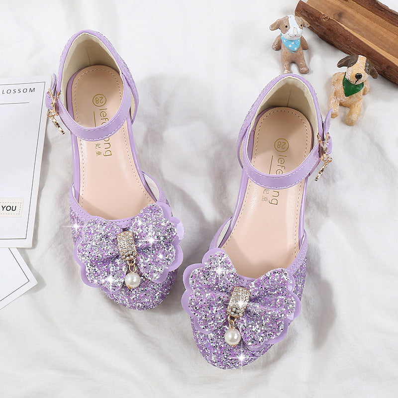 Mädchen Ballerina Schuhe mit funkelndem Blumenmotiv EB
