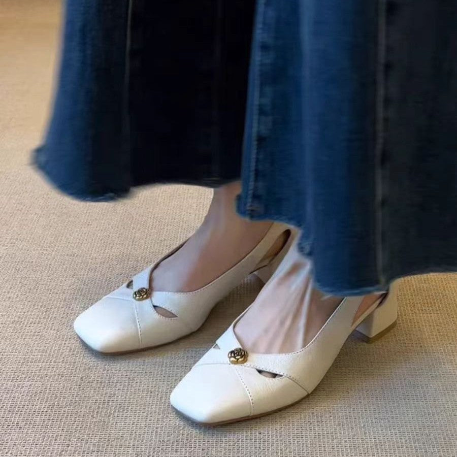 Damen Elegante und bequeme Pumps mit modischer Querriemenverzierung EB