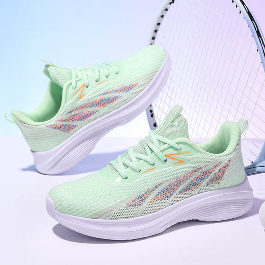 Damen Leichte Sport-Sneaker mit atmungsaktivem Mesh-Obermaterial EB