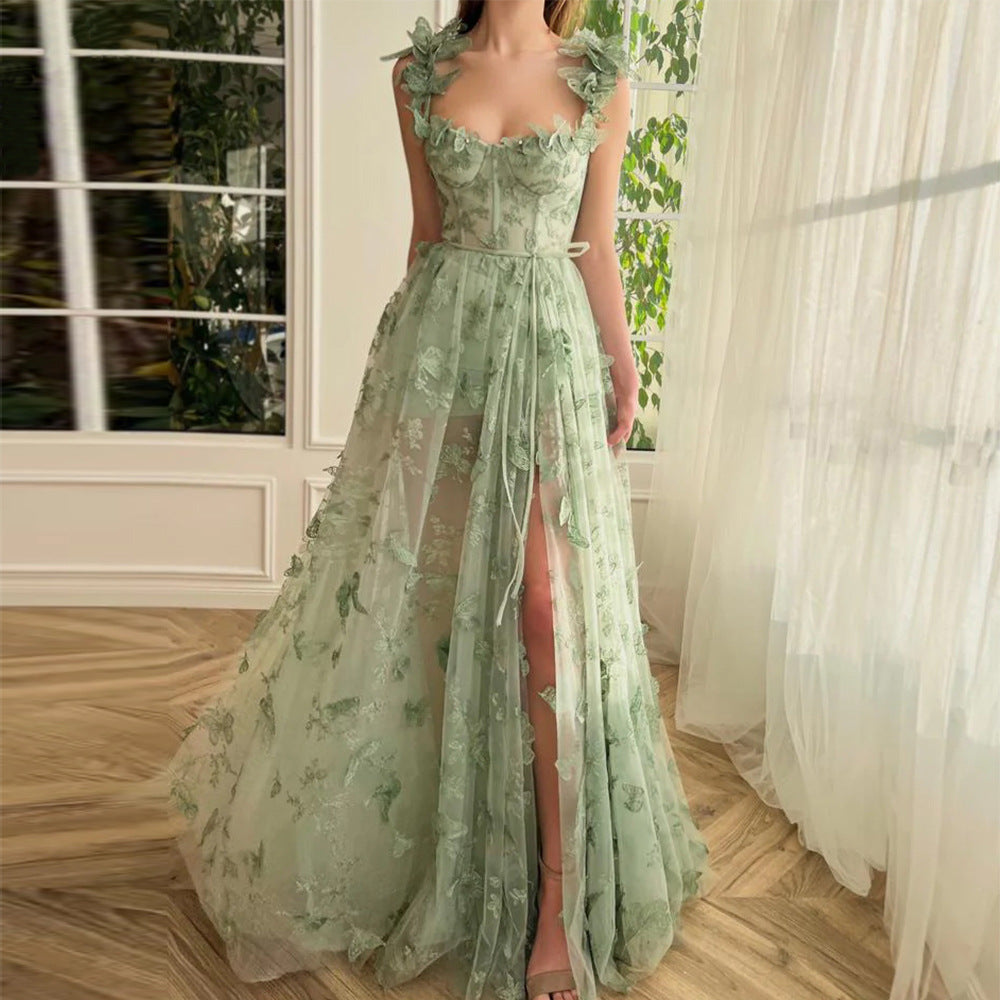 EB | Chic Schlitz Braut Party Strand Kleid