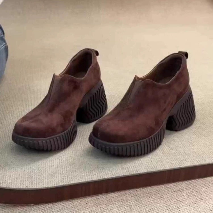 Damen modische Stiefeletten im angesagten Design mit erhöhter Laufsohle EB