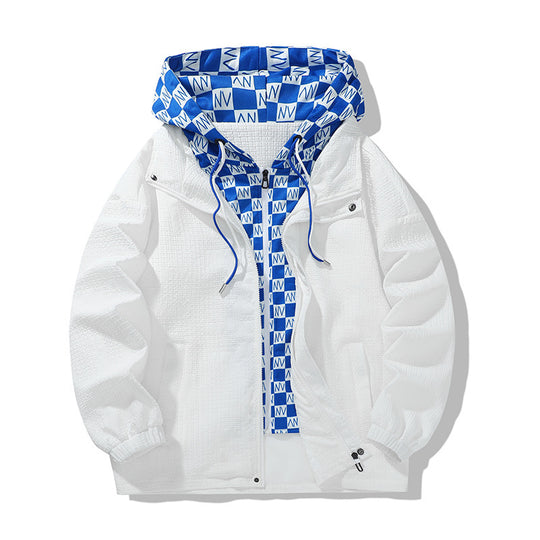 Herren technische Übergangsjacke mit verstellbarem Kapuzendesign und atmungsaktiven Einsätzen EB