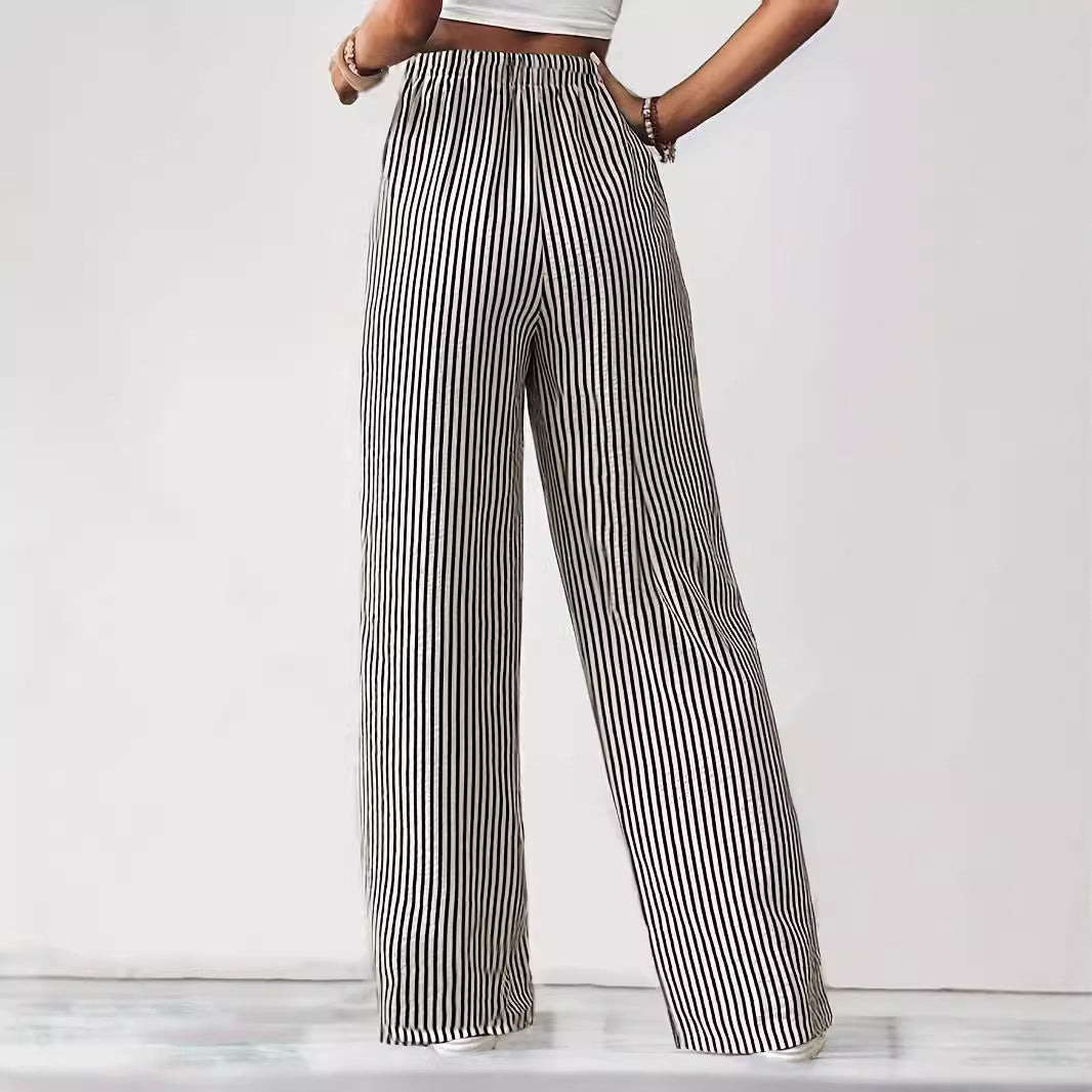 Damen Weite Streifen-Hose EB