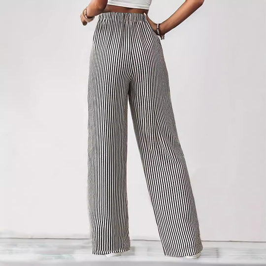Damen Weite Streifen-Hose EB