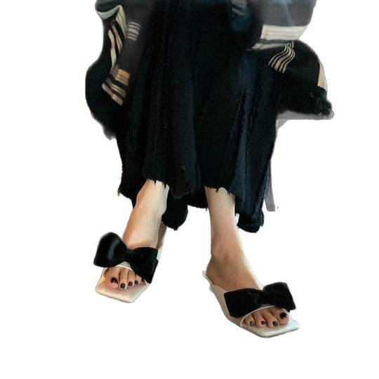 Damen elegante Slipper mit zierlichem Schleifendetail EB