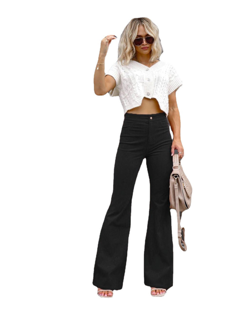 Damen Flared Jeans mit hohem Bund und figurformendem Schnitt EB