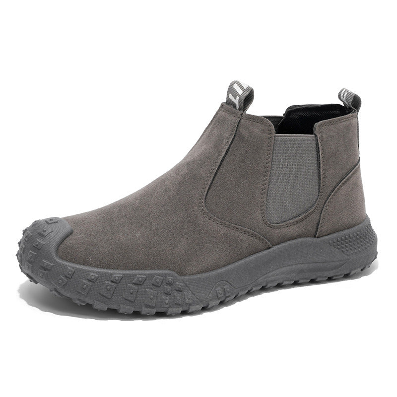 Damen Chelsea Stiefel aus hochwertigem Wildleder mit wasserdichter Sohle und rutschfestem Profil EB