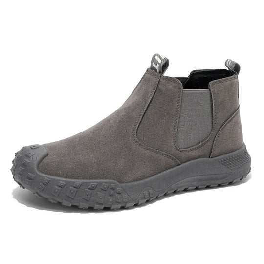 Damen Chelsea Stiefel aus hochwertigem Wildleder mit wasserdichter Sohle und rutschfestem Profil EB