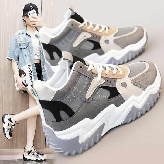Damen sportliche High-Top Sneakers mit starkem Dämpfungssystem und strapazierfähigem Obermaterial EB