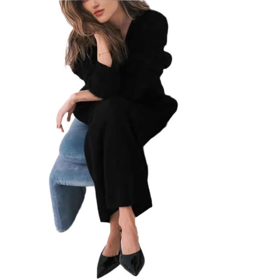 Damen weicher Strickcardigan mit luxuriösem Mohair-Anteil und lässigem Schnitt EB
